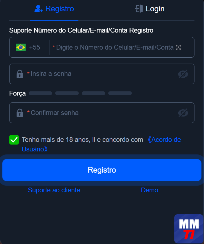 mm77.com - rápido login premium para conectar